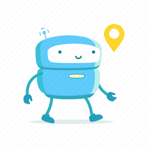 Robot, gps, map, location, navigation icon - Download on Iconfinder