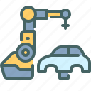 car, manufacture, factory, industry, robot