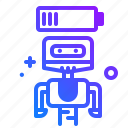robot, battery, android, character, futuristic