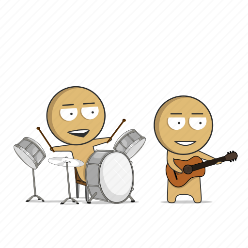 Rock band, music, violin, drums, guitar, multimedia, musical icon - Download on Iconfinder