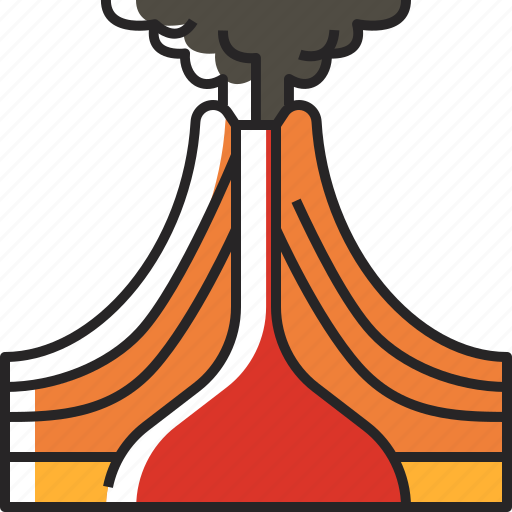 Magma, volcano, eruption, explosion, lava, volcanic, nature icon - Download on Iconfinder