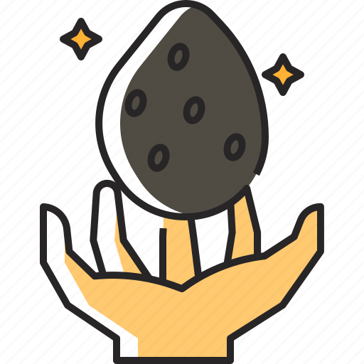 Tektite, meteor, stone, meteorites, rock, hand, comet stone icon - Download on Iconfinder