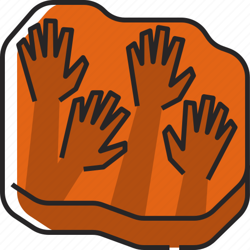 Cave, painting, cave painting, hand, prehistoric, ancient, stone icon - Download on Iconfinder
