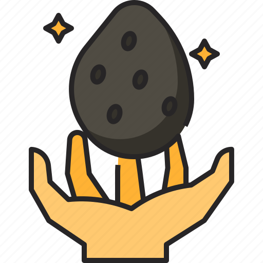 Tektite, meteor, stone, meteorites, rock, hand, comet stone icon - Download on Iconfinder