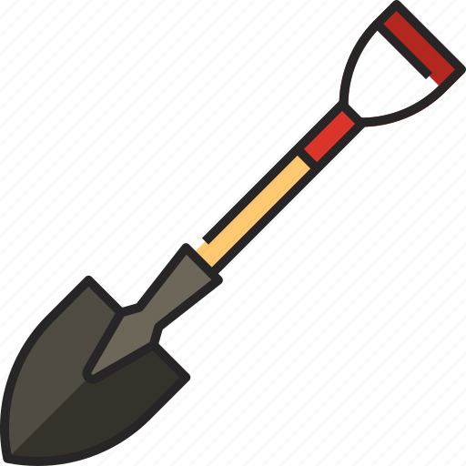 Shovel, tool, construction, gardening, spade, trowel, equipment icon - Download on Iconfinder