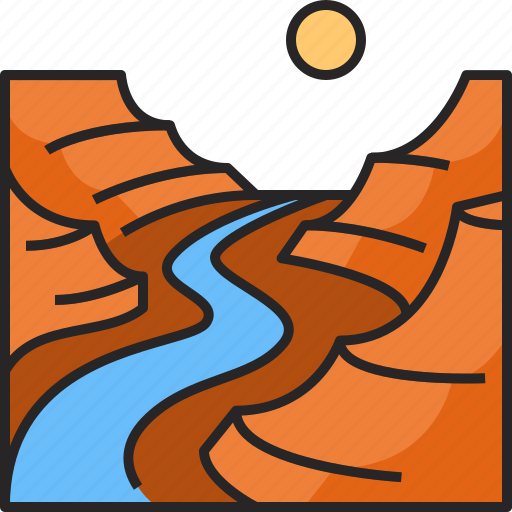 Canyon, grand canyon, mountain, desert, arizona, landscape, national park icon - Download on Iconfinder