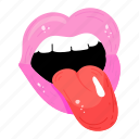 open mouth, oral, gaping mouth, tongue, female lips