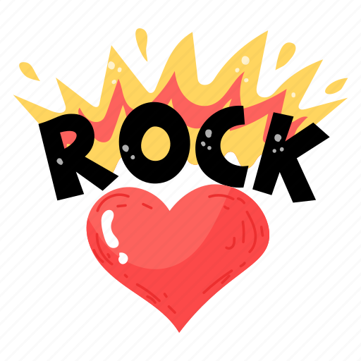 Romance, rock heart, love, like, heart sticker - Download on Iconfinder