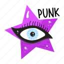 star, evil eye, eye, punk eye, star eye