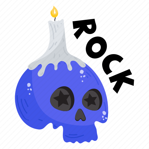 Scary, skull candle, dead head, spooky face, cranial bones sticker - Download on Iconfinder