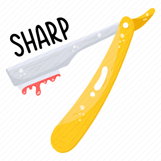 Razor, blade, kill, sharp blade, murder sticker - Download on Iconfinder