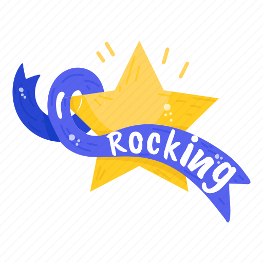 Star, rocking, ornament, shining, rock sticker - Download on Iconfinder