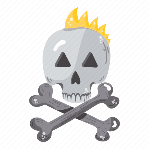 Skull, crossbones, skeleton bones, bones, osseous sticker - Download on Iconfinder