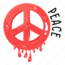 peace symbol, peace, blood dripping, secular peace, peace sign
