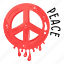 peace symbol, peace, blood dripping, secular peace, peace sign 
