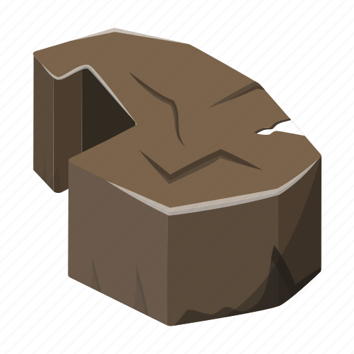 Graphite rock, graphite stone, natural rock, boulder rock, rubble icon - Download on Iconfinder