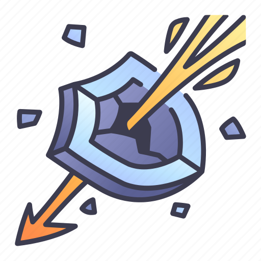 Ability, arrow, break, game, piercing, shield, skill icon - Download on Iconfinder