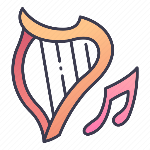 Bard, fantasy, harp, instrument, music, musician, rpg icon - Download on Iconfinder