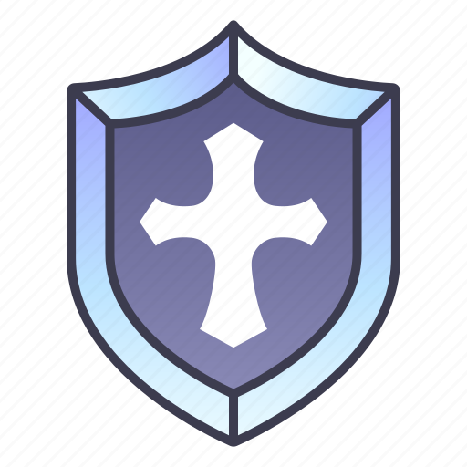 Cross, crusader, knight, medieval, paladin, rpg, shield icon - Download on Iconfinder