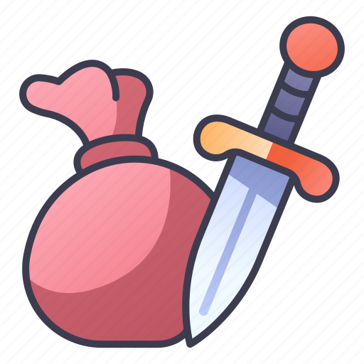 Bandit, crime, criminal, fantasy, knife, rpg, thief icon - Download on Iconfinder