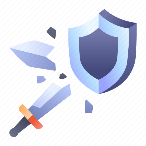 Ability, broken, game, shield, skill, strong, sword icon - Download on Iconfinder
