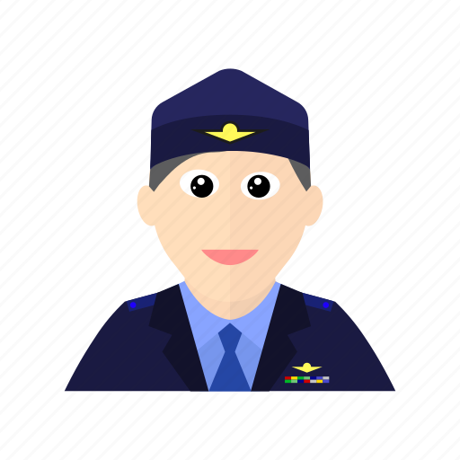 Air, airplane, flight, force, male, officer, plane icon - Download on Iconfinder