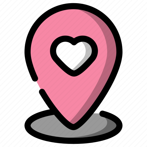 Location, meeting, pin, poin, valentine icon - Download on Iconfinder