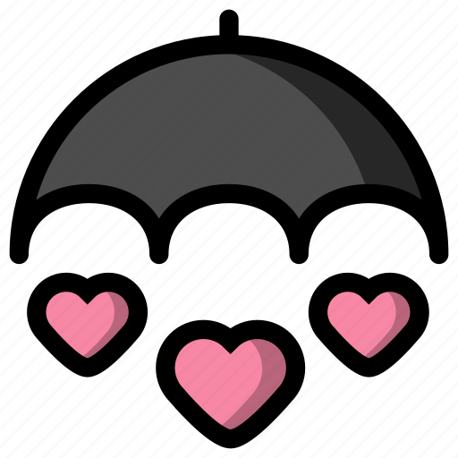 Heart, protecting, romance, umbrella, valentine icon - Download on Iconfinder