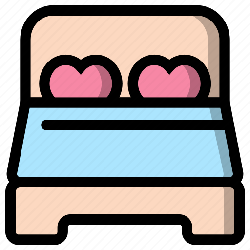Bedroom, couple, honeymoon, valentine icon - Download on Iconfinder