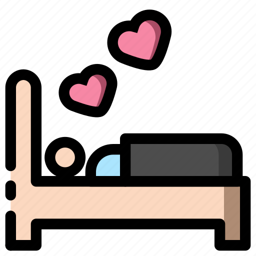 Bedroom, dreaming, romance, valentine icon - Download on Iconfinder