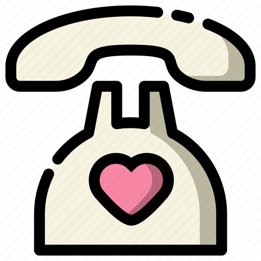 Call, heart, love, telephone, valentine icon - Download on Iconfinder