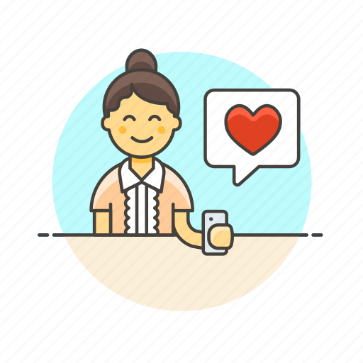 Love, message, romance, text, heart, woman, sms icon - Download on Iconfinder