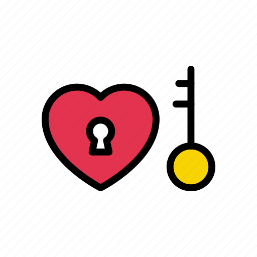 Dating, heart, key, lock, valentine icon - Download on Iconfinder