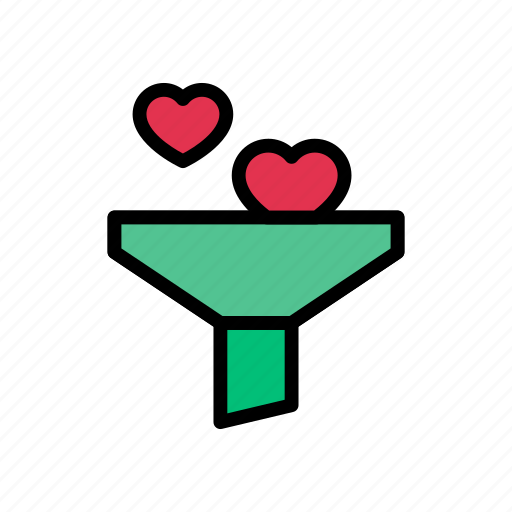 Dating, filter, heart, romance, sort icon - Download on Iconfinder