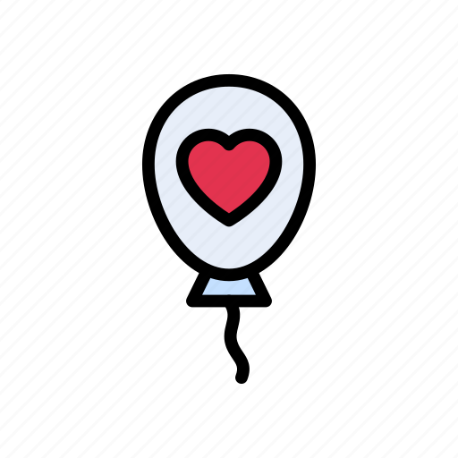 Balloon, dating, decoration, love, valentine icon - Download on Iconfinder