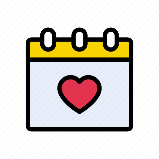 Calendar, dating, heart, love, valentine icon - Download on Iconfinder