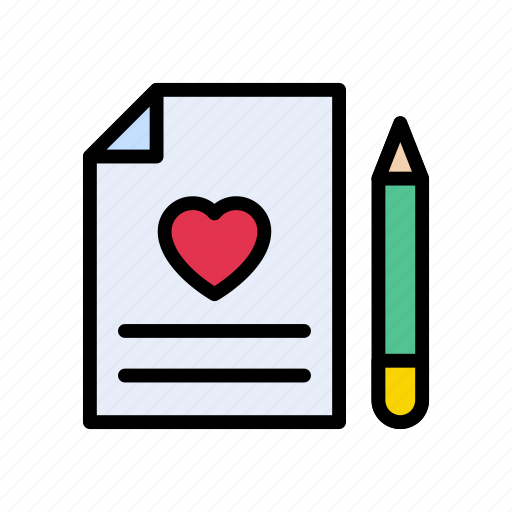 Document, edit, file, love, sheet icon - Download on Iconfinder