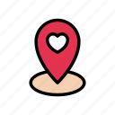 dating, location, love, map, point 