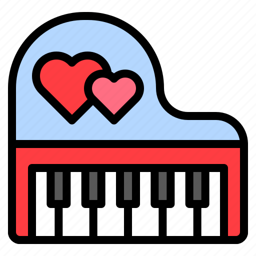 Heart, instrument, love, music, piano, romance, romantic icon - Download on Iconfinder