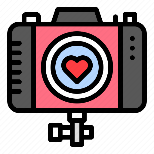 Camera, heart, love, romance, romantic, take photo, valentine icon - Download on Iconfinder