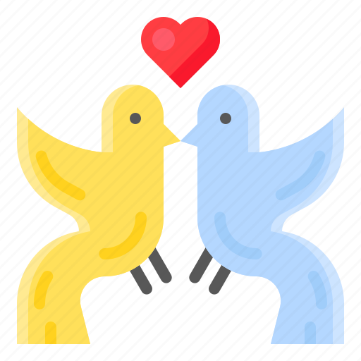 Animal, bird, couple, heart, romance, romantic, valentine icon - Download on Iconfinder