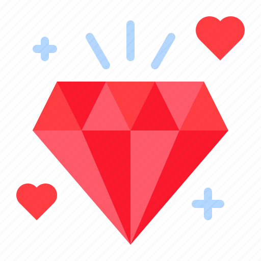 Diamond, heart, love, romance, romantic, valentine icon - Download on Iconfinder