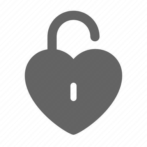 Heart, love, unlock, romance icon - Download on Iconfinder