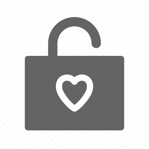Love, romance, unlock, padlock icon - Download on Iconfinder