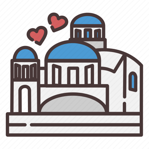 Greece, building, landmark, love icon - Download on Iconfinder