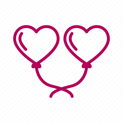 Balloon, heart, love, pair, romantic icon - Download on Iconfinder