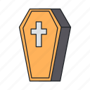 coffin, cross, dead, death, halloween