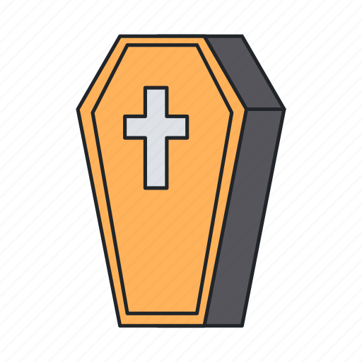 Coffin, cross, dead, death, halloween icon - Download on Iconfinder