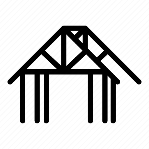 Build, construction, exterior, frame, home, house, roof icon - Download on Iconfinder