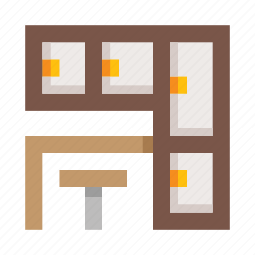 Furniture, set, lockers, table, chair, room, dining room icon - Download on Iconfinder
